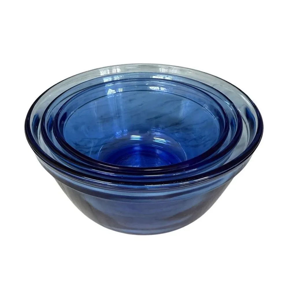 Anchor Hocking Ovenware Cobalt set of 3 Mixing Bowls 1, 1½, 2½-Qt oven safe